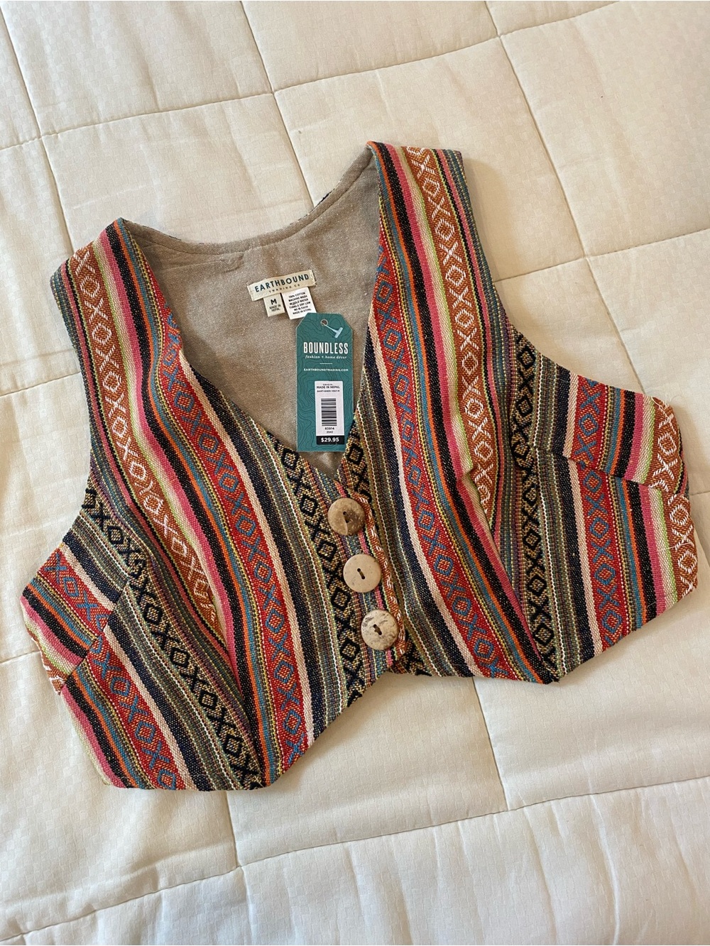 EARTHBOUND Multicolor Cropped Vest